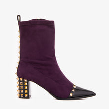 Load image into Gallery viewer, The Amethyst Studded Deep Purple Suede Leather Women’s Boot