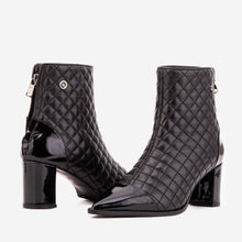 Load image into Gallery viewer, The Celeste Black Tip Quilted Leather Women’s Boot
