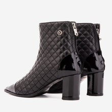 Load image into Gallery viewer, The Celeste Black Tip Quilted Leather Women’s Boot