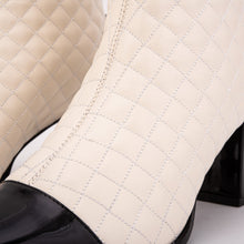 Load image into Gallery viewer, The Celeste Cream &amp; Black Quilted Leather Women’s Boot