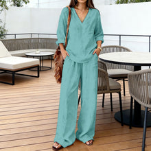 Load image into Gallery viewer, Long Sleeve Top &amp; Full-Length Pants Two-Piece Set – 9 Colors S–3XL