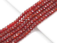 Load image into Gallery viewer, High Quality Carnelian Faceted Rondelle Beads, 2x4mm/4x6mm/5x8mm, Sku#UA242