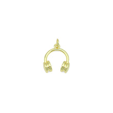 Load image into Gallery viewer, Gold Headphone Shape Charm Pendant, Sku#LD698