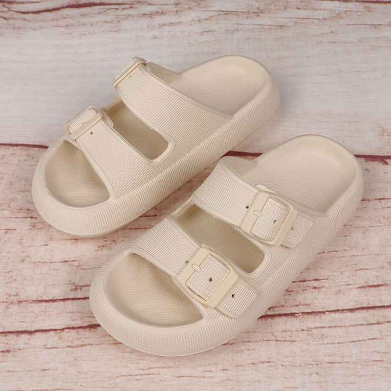 Women's Platform Buckle Sandals - Soft EVA Sole Summer Slippers