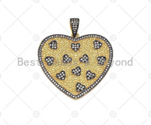 Load image into Gallery viewer, CZ Micro Pave Large Dual Color Heart  Sku#L279