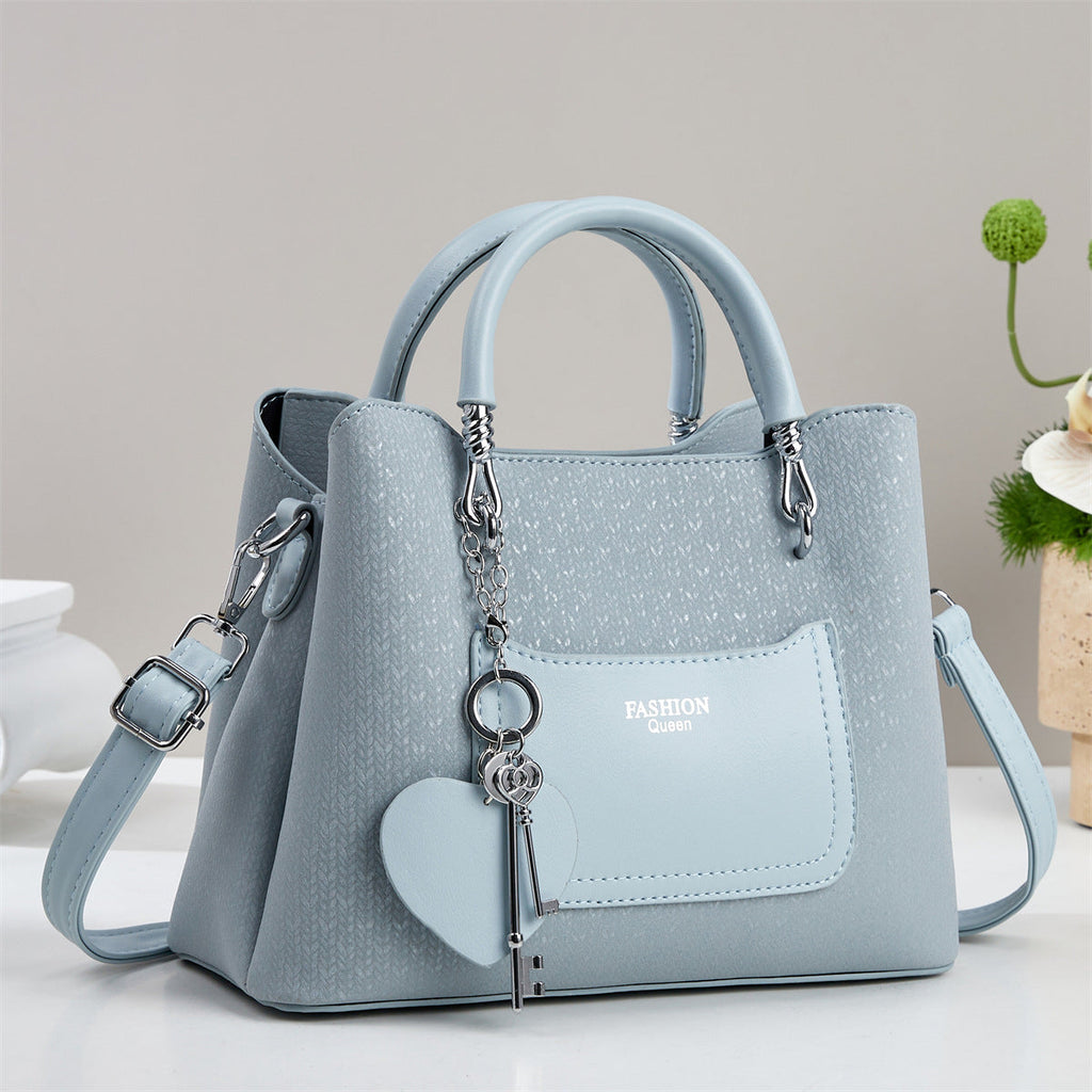 Women's Large Capacity Shoulder Bag – PU Leather Messenger Bag with Multiple Compartments