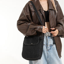 Load image into Gallery viewer, Women's Denim Crossbody Bag - Urban Minimalist Shoulder Bag with Adjustable Strap