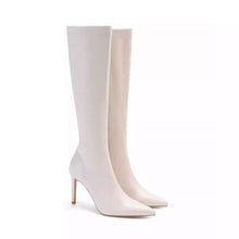 Load image into Gallery viewer, Women's Solid Color Stiletto Over-the-Knee Boots – Pointed Toe Side Zip