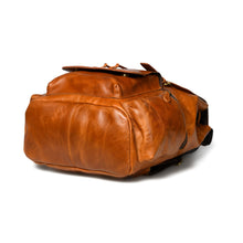 Load image into Gallery viewer, Vortex Leather Backpack: Tan Brown