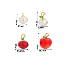 Load image into Gallery viewer, White Pearl Red Apple Charm Pendant,Sku#A489