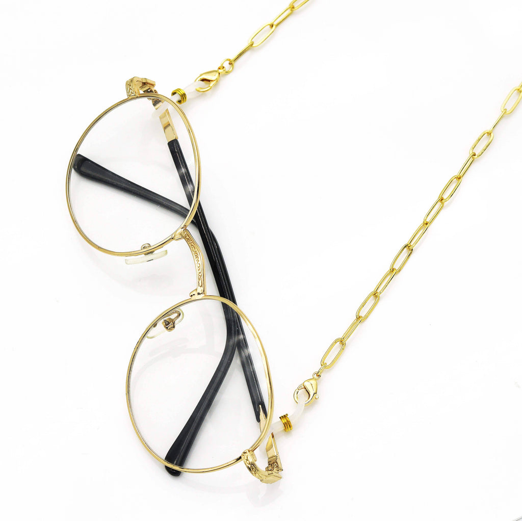 Gold Paperclip Sunglass Chain, sku#CL30
