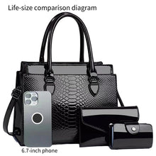 Load image into Gallery viewer, Women's 3-Piece PU Leather Crossbody Tote Bag Set - Versatile Shoulder Handbag with Multiple Compartments
