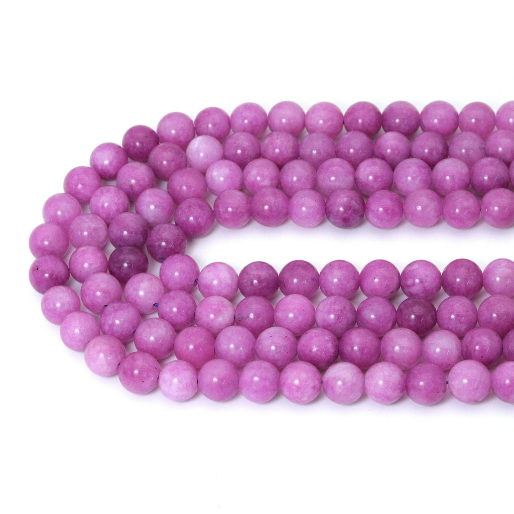 Kunzite Jade Round Smooth Beads, Sku#U2226