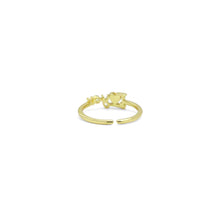 Load image into Gallery viewer, Silver Gold I Love You Heart Thin Adjustable Ring, Sku#A446