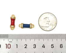 Load image into Gallery viewer, CZ Enamel Tube Shape Connector, Sku#LK595