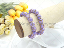 Load image into Gallery viewer, Natural Purple Tibetan Agate Stretchy Bracelet, sku#U1124