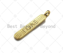 Load image into Gallery viewer, CZ Love Micro Pave LOVE Bar Pendant, Cubic Zirconia Strip Pendant, Love Charm, CZ Micro Pave Pendant, Love Charm, 44x7mm, sku#LK135