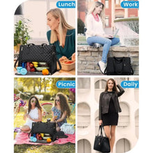 Load image into Gallery viewer, Women's Insulated Lunch Bag – Large Leak-Proof Tote with Laptop Storage | 8 Colors
