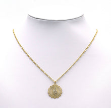 Load image into Gallery viewer, Gold CZ Snake Round Medallion Charm, Sku#CP40