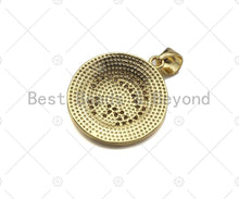Load image into Gallery viewer, 18k Dainty Gold Enamel Evil Eye On Round Coin Shape Charms, Dainty Charms, Gold Pendant, Necklace Charms, 18x20mm, Sku#LK169