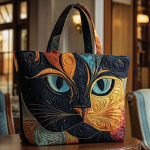 Load image into Gallery viewer, Quilted Digital Print Tote Bag - High Capacity Women's Shoulder Bag with Embroidery