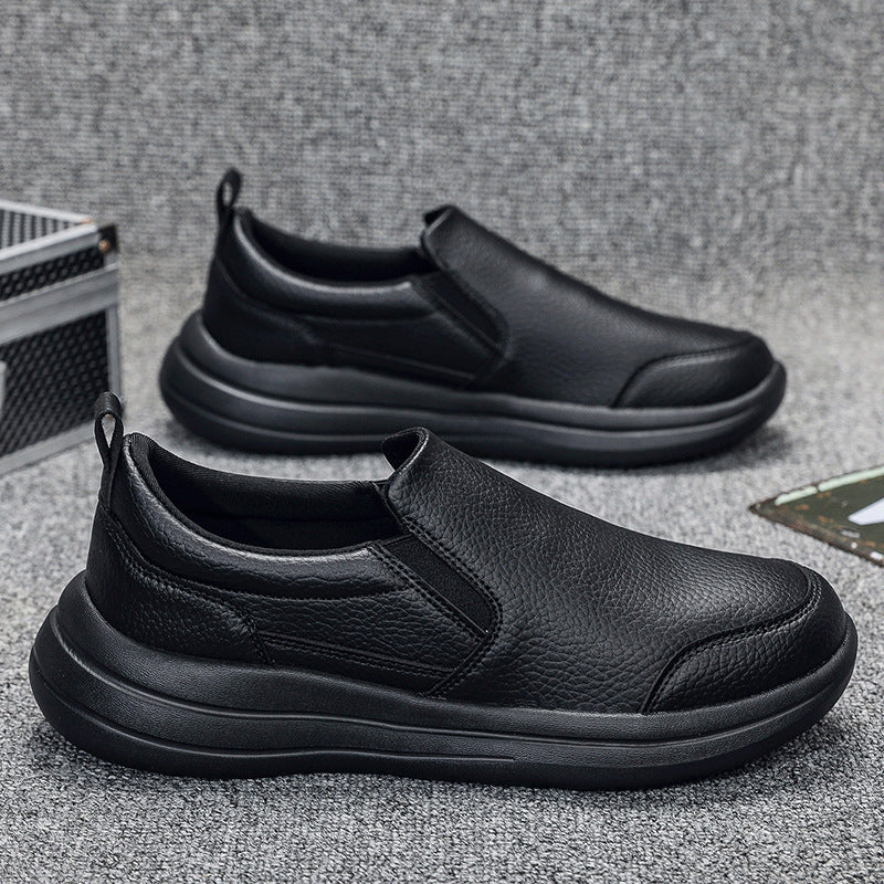 Men's Luxury Leather Slip-On Loafers | Lightweight Casual Walking Shoes