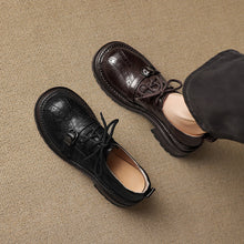 Load image into Gallery viewer, Women's Platform Oxford Shoes | Handmade Full-Grain Sheepskin Chunky Heel Lace-Up Brogues