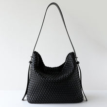 Load image into Gallery viewer, Large-Capacity Woven Bucket Shoulder Bag – Retro Commuter Underarm Bag