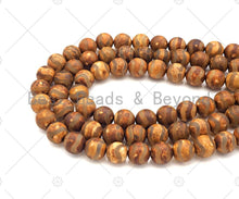 Load image into Gallery viewer, Natural Tibetan Brown Double Wavy Line Agate  Beads, Dzi Eye Agate Beads, 6mm/8mm/10mm Round Smooth Agate,15.5" Full Strand, Sku#U1105