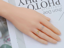 Load image into Gallery viewer, CZ Coin and Ball Open Ring, Sku#B196