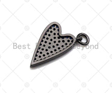 Load image into Gallery viewer, Colorful CZ Micro Pave Heart Shape Pendant/Charm, Fuchsia/Cobalt Cubic Zirconia Pendant/charm,9x16mm, sku#ML25
