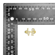 Load image into Gallery viewer, Clear CZ Gold Silver Love Adjustable Ring, Sku#A382