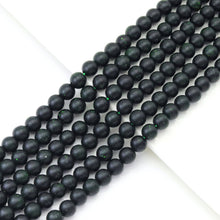 Load image into Gallery viewer, Matt Green Goldstone Round Smooth Beads, Sku#U1785