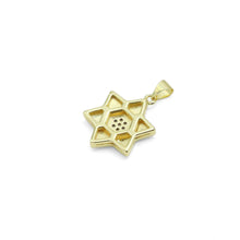 Load image into Gallery viewer, CZ Cobalt Enamel Jewish Star of David Pendant, Sku#LX599