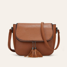 Load image into Gallery viewer, European And American-style Fashionable Flip-top Saddle Bag With Tassels