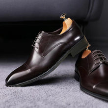 Load image into Gallery viewer, Men's Square Toe Business Casual Leather Shoes – PU Upper, Rubber Sole, Office &amp; Formal Wear