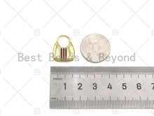 Load image into Gallery viewer, Red Black/White Black Enamel Lady Bag Shape Charm, 18K Gold Charm, Necklace Bracelet Charm Pendant,15x19mm,Sku#LK316