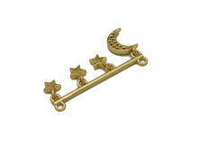 Load image into Gallery viewer, CZ Crescent Moon Star Connector Charm, Sku#L665