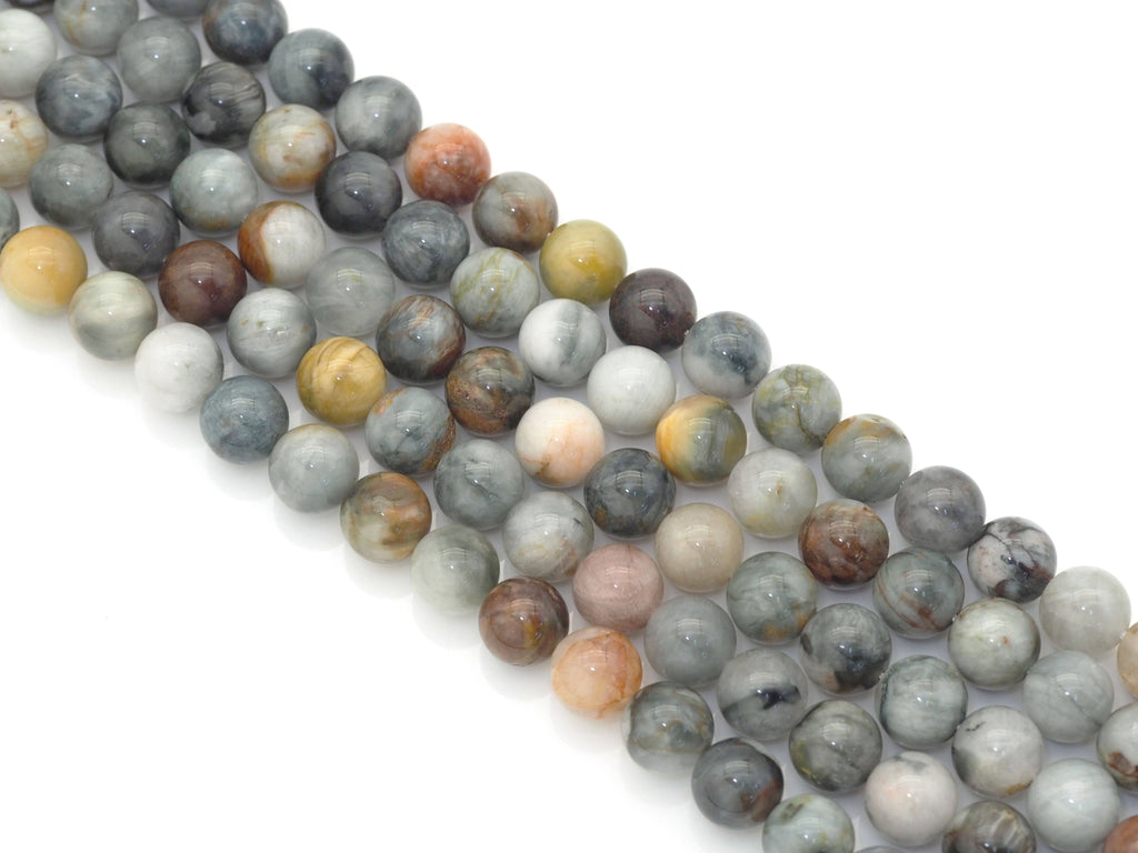 Genuine Quality Fire Hawk's Eye Round Smooth Beads, 6mm/8mm/10mm Eagle Eye, Sku#U1464