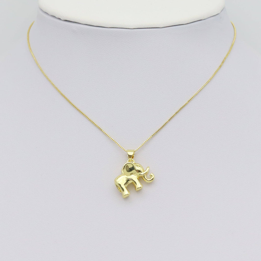 3D Gold Elephant Charm, Sku#LK909