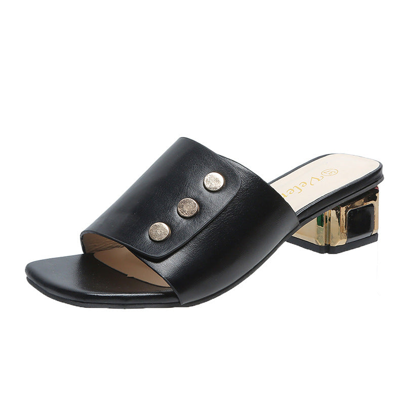 Women's Wedge Slippers - Comfortable Platform Slides for Everyday Wear