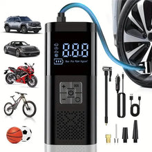 Load image into Gallery viewer, Portable Electric Tire Inflator – 150PSI Air Compressor with Digital Gauge &amp; LED Light
