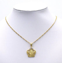 Load image into Gallery viewer, Gold CZ Virgin Mary On Crown Charm, Sku#LK709