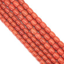 Load image into Gallery viewer, Orange Coral Jade Barrel Shape Beads, Sku#U1737