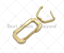Load image into Gallery viewer, Rectangle Link Huggie Earring, Sku#O11