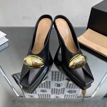 Load image into Gallery viewer, Square Toe Patent Leather High Heel Pumps With Buckle Strap | Women's Dress Shoes