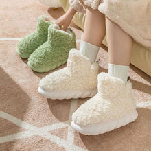 Load image into Gallery viewer, Unisex Waterproof Heeled Plush Cotton Slippers | Indoor Outdoor EVA Sole