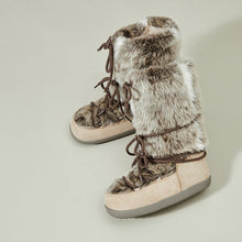 Load image into Gallery viewer, Women's Insulated Mid-Calf Snow Boots | Faux Fur Lined Flat Heel Slip-On Winter Boots