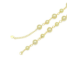 Load image into Gallery viewer, Gold Silver Dangle Ball Link Adjustable Necklace, Sku#A429