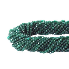 Load image into Gallery viewer, Emerald Jade Round Faceted Beads, 2mm/3mm, Sku#U1501